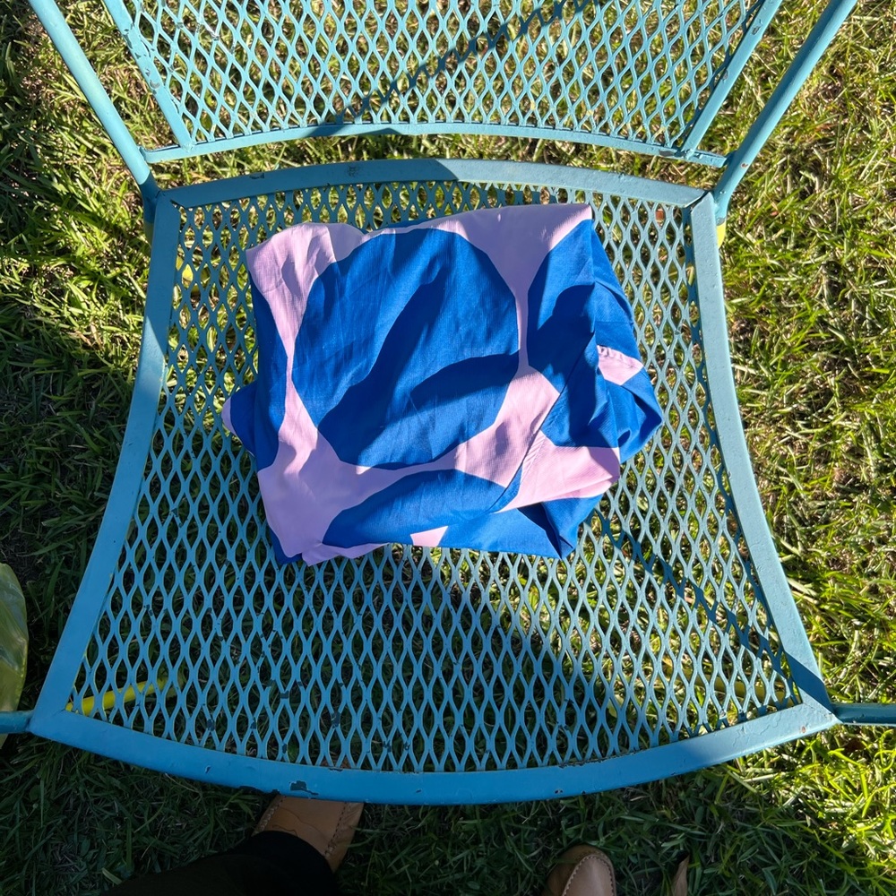 EUC Marimekko x Uniqlo UV protection jacket sz XL pink and blue circles - Picture 4 of 4